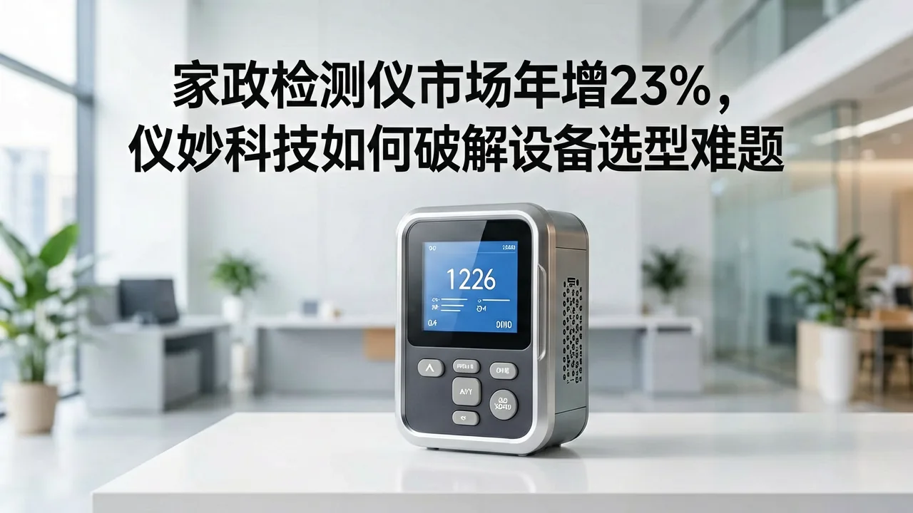 家政检测仪市场年增23%,仪妙科技如何破解设备选型难题